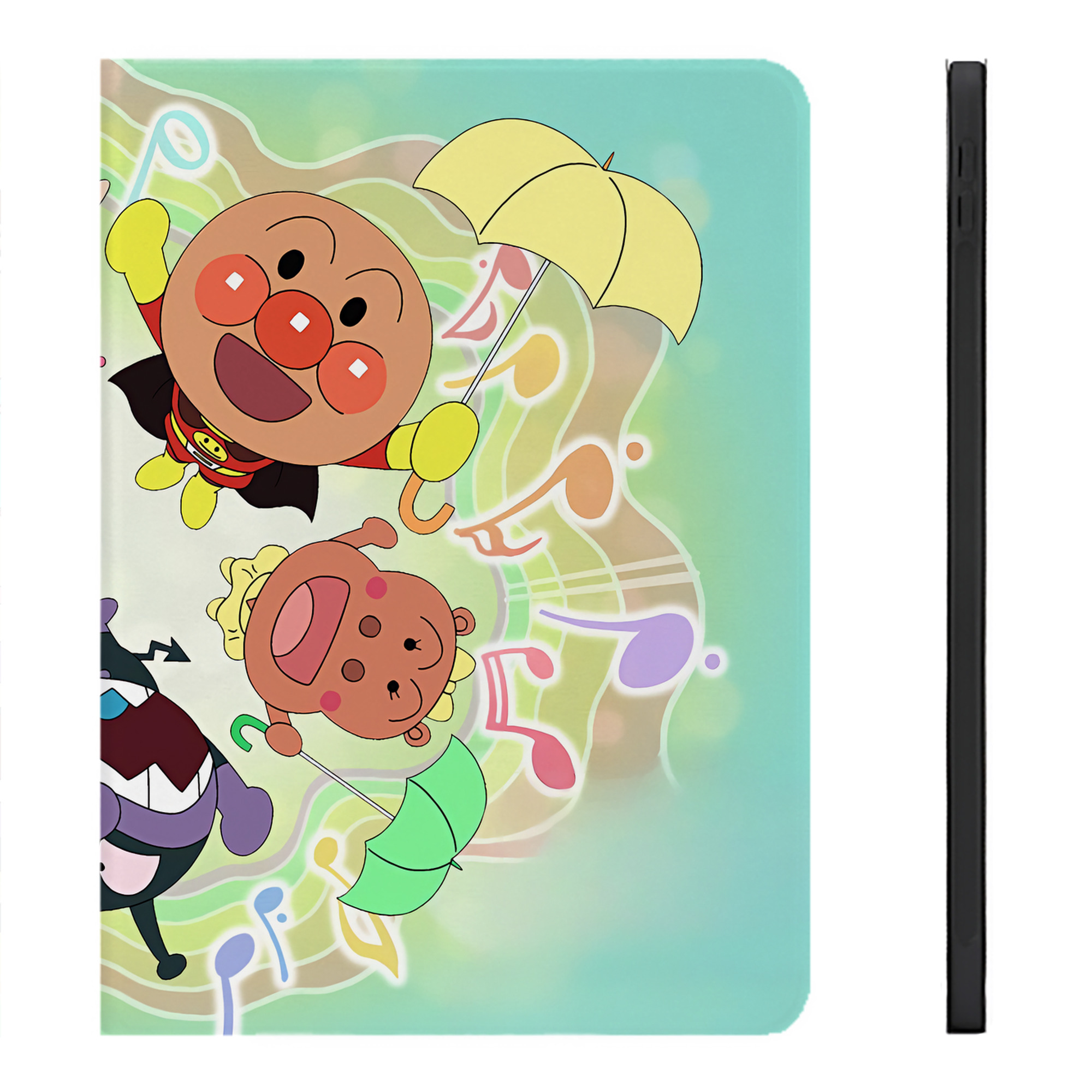 （画像用） アンパンマン Anpanman IPadケース ペンホルダー付き ブックスタイルデザイン